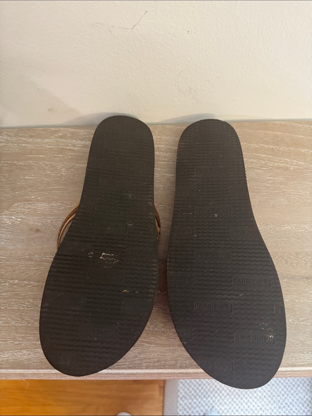Rainbows Flirty Braidy two tone Leather Braided Toe-Post flip flops /Sandals - Picture 4 of 13